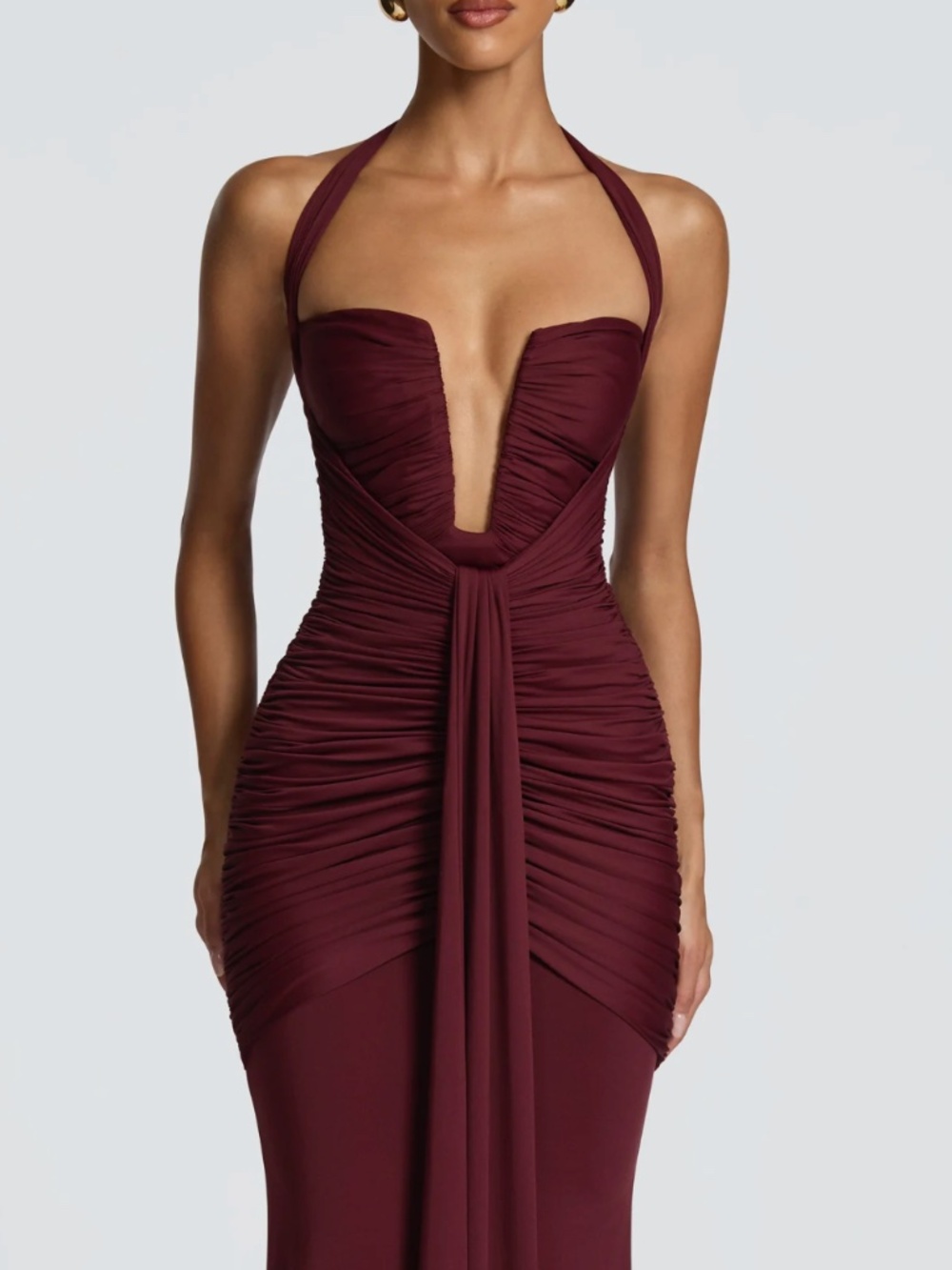 Babyboo MORRIGAN MAXI DRESS - CHERRY LACQUER